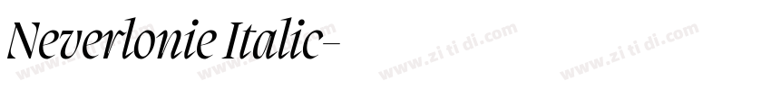 Neverlonie Italic字体转换 Neverlonie Italic字体转换